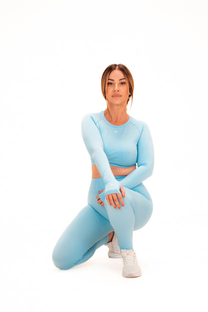 LONG SLEEVE CROPPED TOP ORIGIN BELEGEND - BABY BLUE