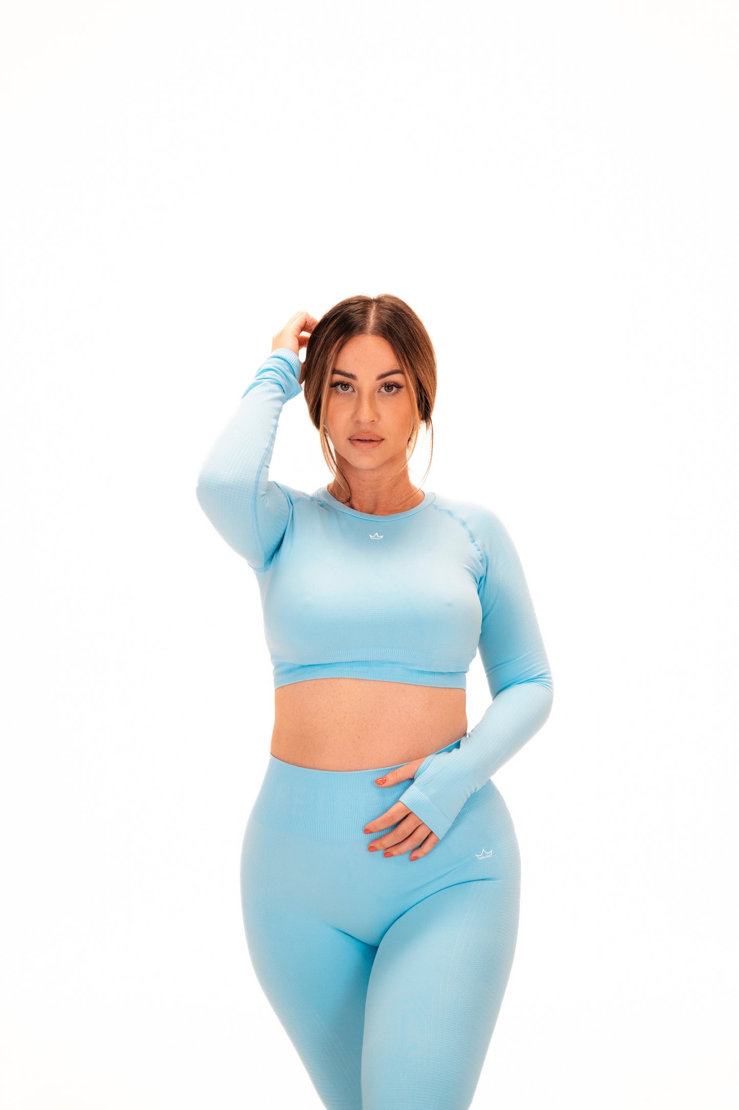 LONG SLEEVE CROPPED TOP ORIGIN BELEGEND - BABY BLUE